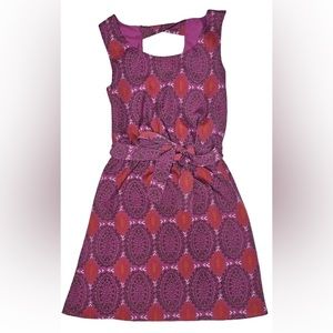 🔴3/$18 Gap pink printed cutout back sash tie dress - Color Pink - Size XS